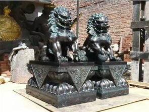湖北大型铜狮子雕塑 恒天雕塑 图